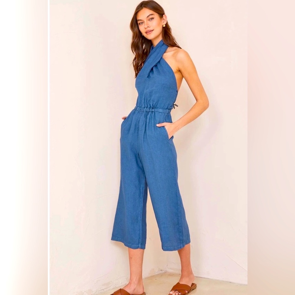 Anthropologie* Cloth & Stone - Wrap Neck Halter Jumpsuit